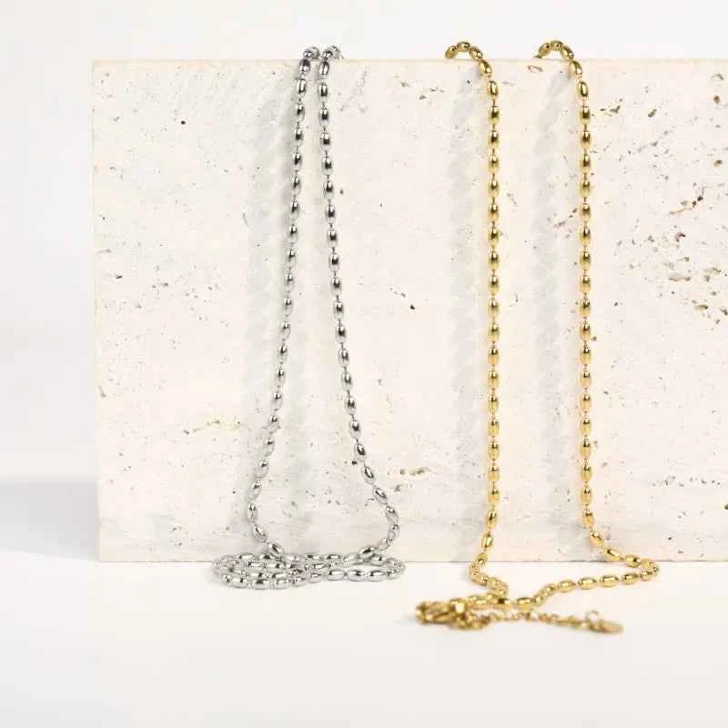 Titanium Steel Beaded Necklace