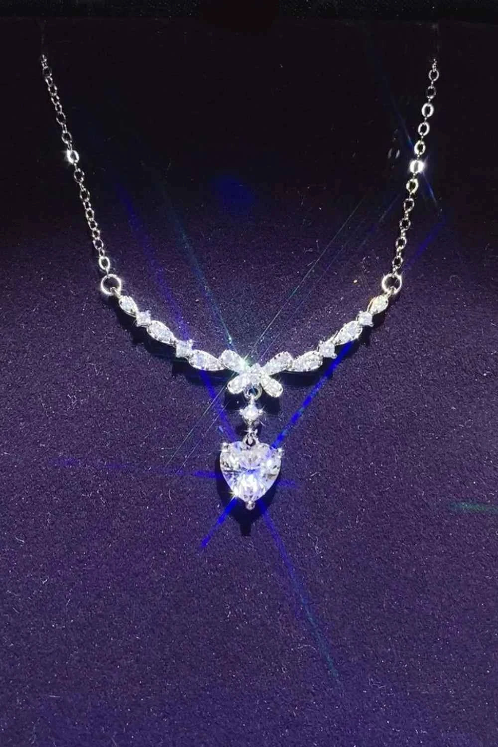 1 Carat 925 Sterling Silver Moissanite Necklace