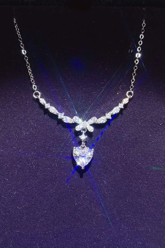 1 Carat 925 Sterling Silver Moissanite Necklace - Mr. Gem & Company