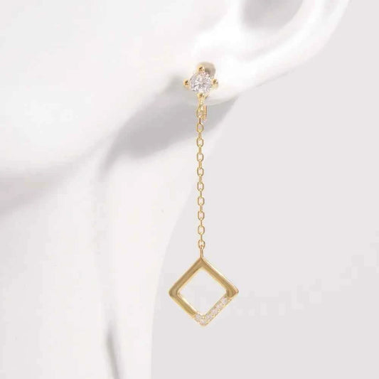 925 Sterling Silver Inlaid Zircon Earrings