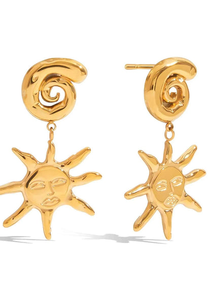18K Gold-Plated Sun Drop Earrings