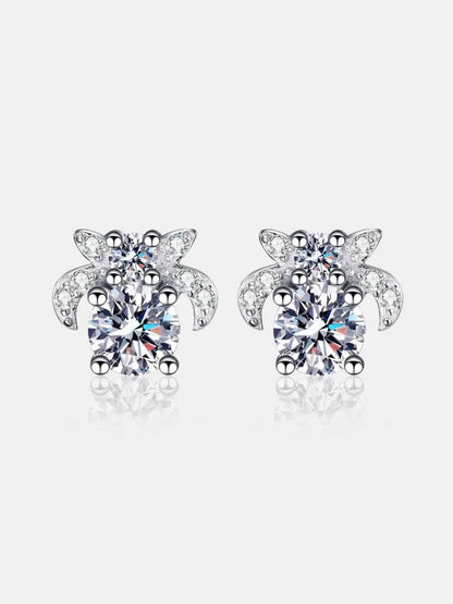 1 Carat Moissanite 925 Sterling Silver Stud Earrings