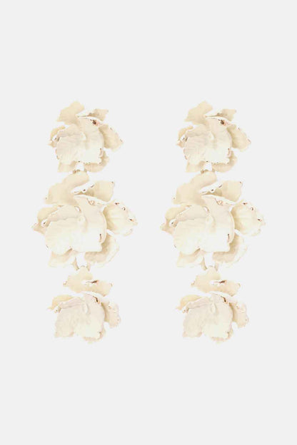 Flower Shape Zinc Alloy Dangle Earrings