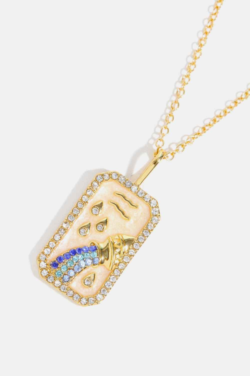 Rhinestone Constellation Pendant Copper Necklace