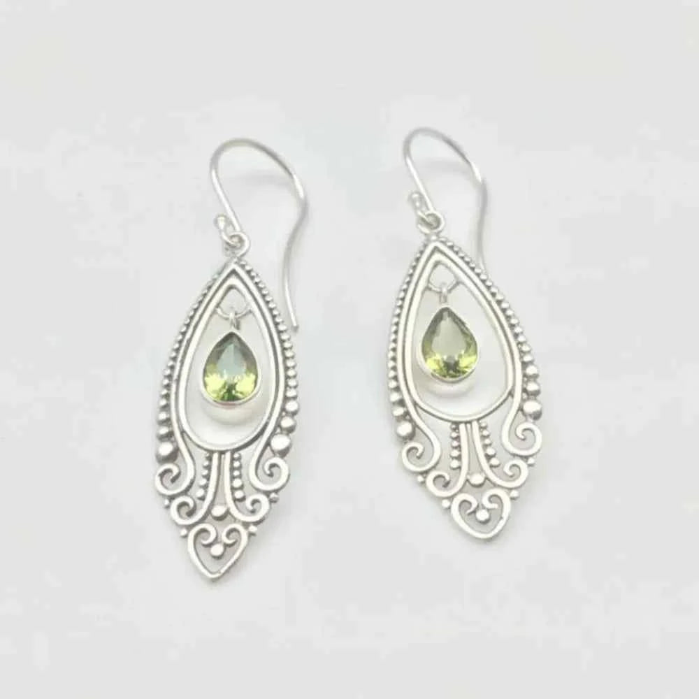 Alloy Rhinestone Cutout Earrings