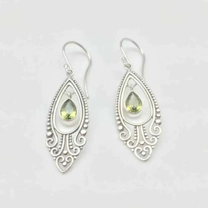 Alloy Rhinestone Cutout Earrings