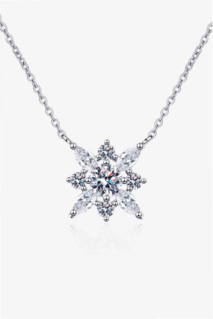 Moissanite Rhodium-Plated Necklace