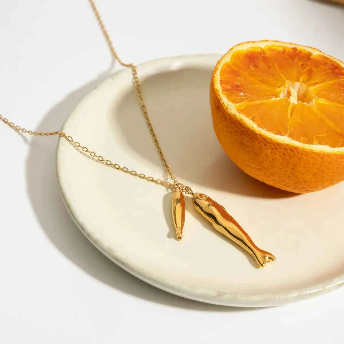 18K Gold-Plated Pendant Necklace