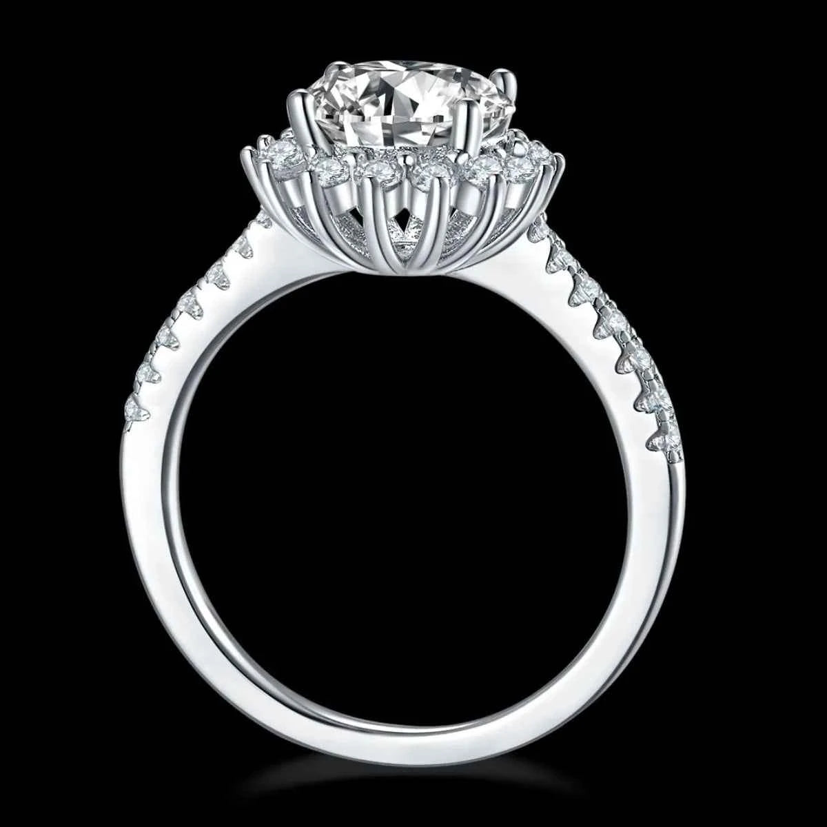 2 Carat Moissanite 925 Sterling Silver Ring