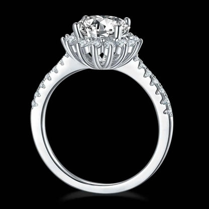 2 Carat Moissanite 925 Sterling Silver Ring