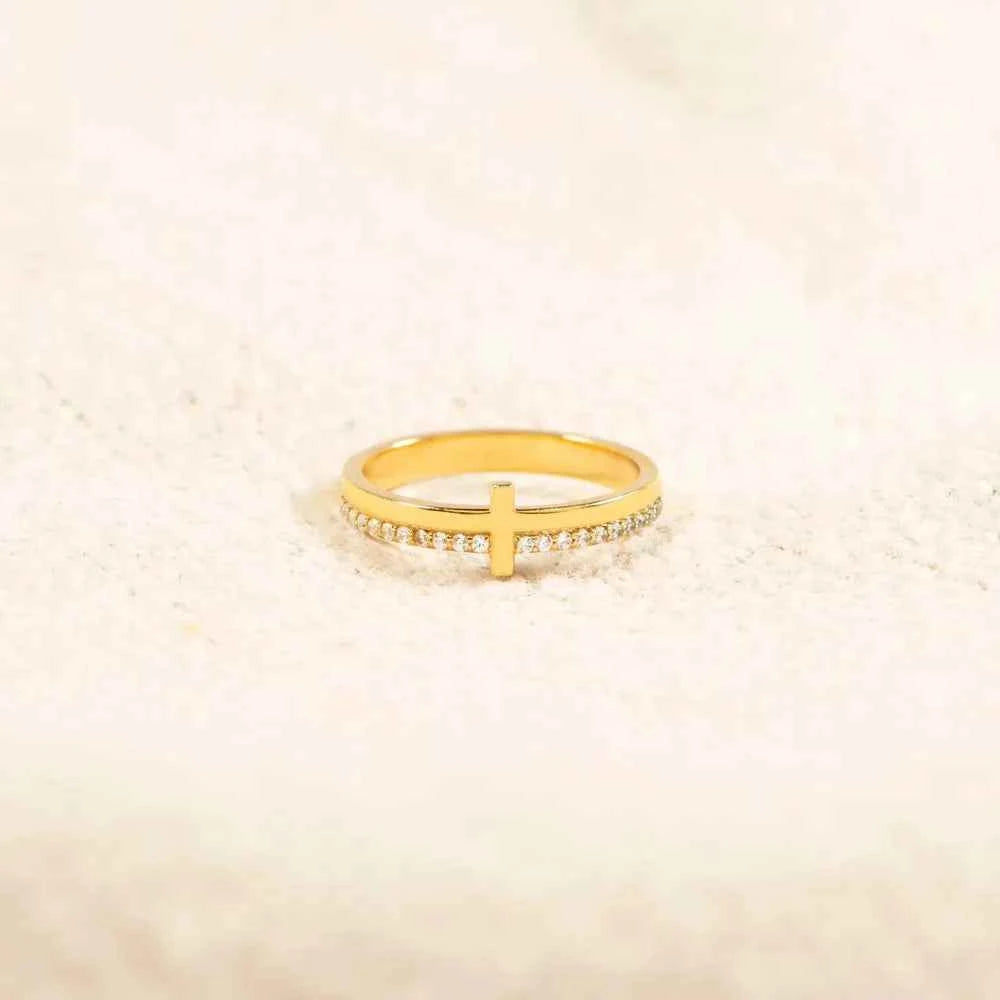 925 Sterling Silver Cross Ring