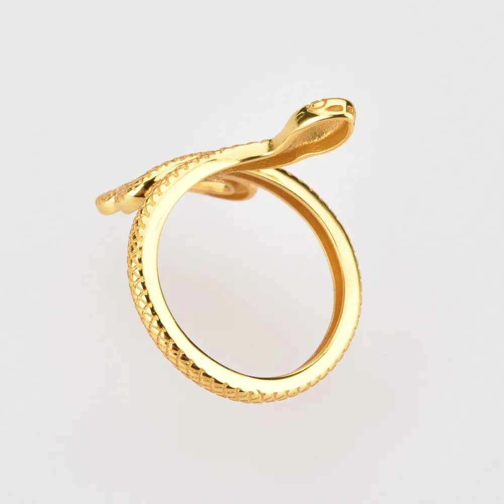 925 Sterling Silver Snake Shape Ring