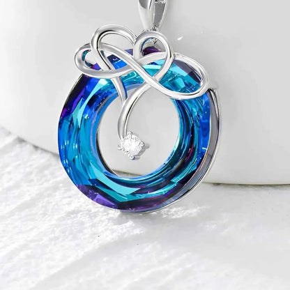 925 Sterling Silver Natural Crystal Pendant Necklace