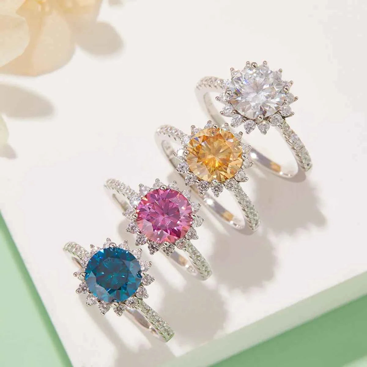 2 Carat Moissanite 925 Sterling Silver Ring