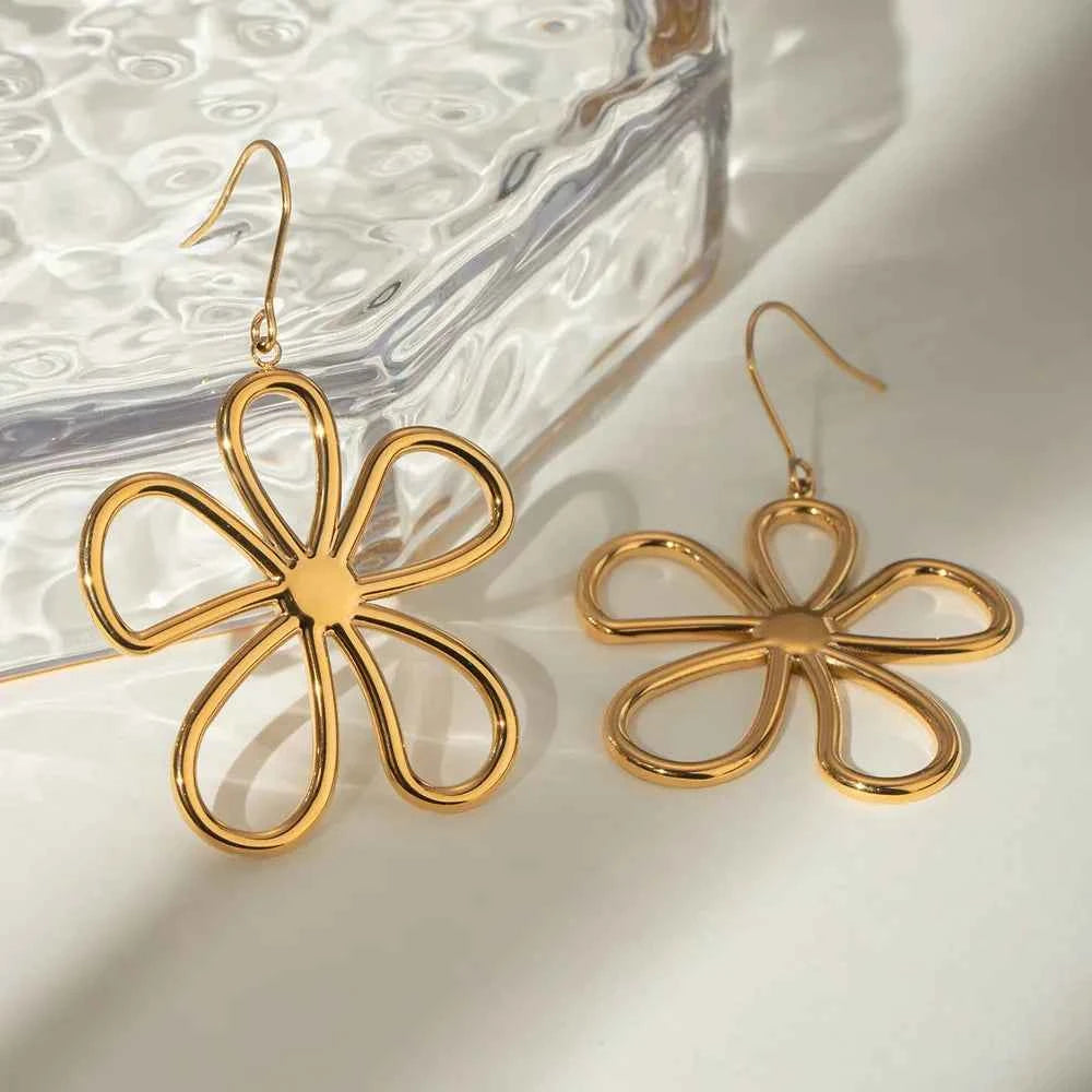 18K Gold-Plated Flower Earrings