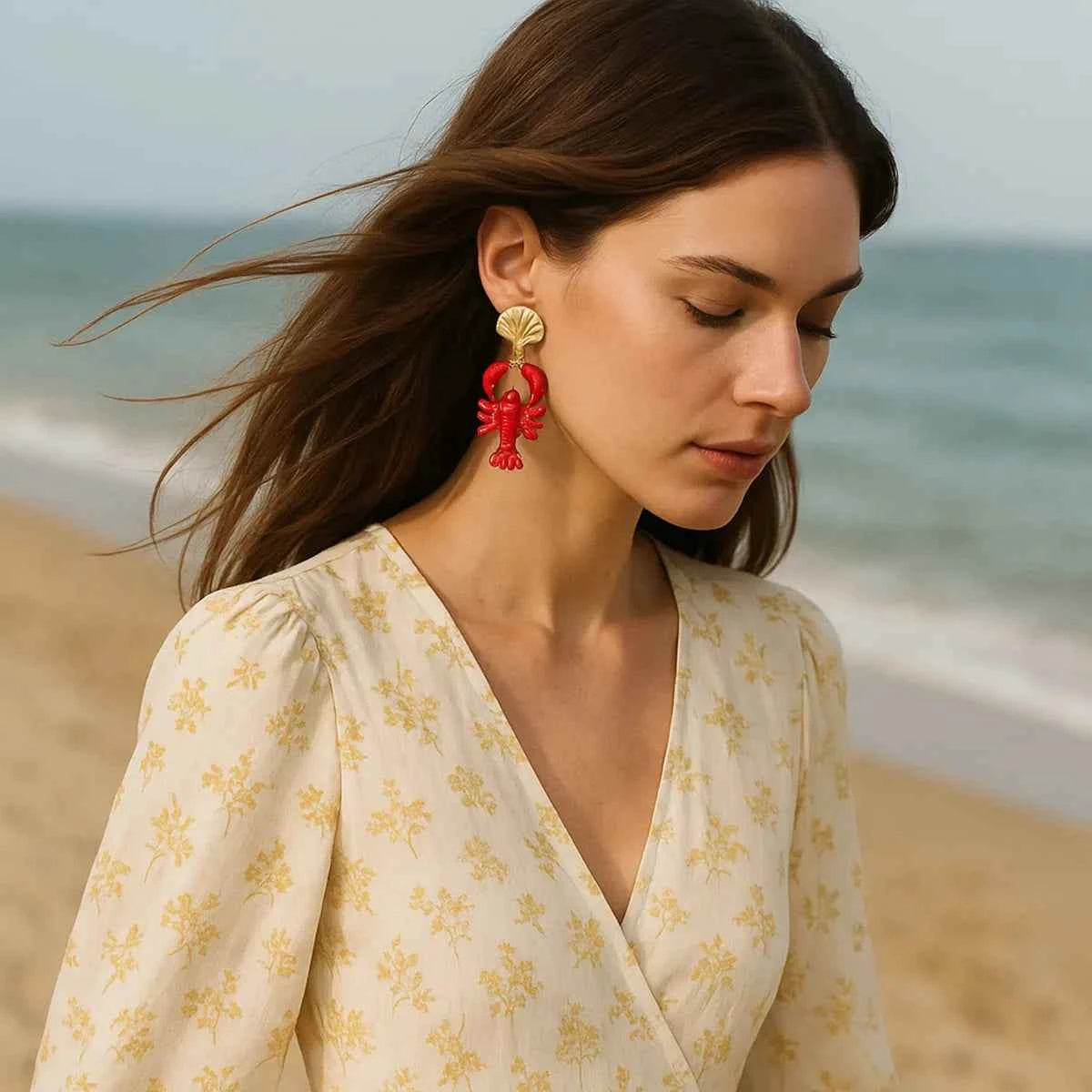 18K Gold-Plated Stainless Steel Drop Earrings