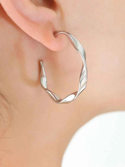 Titanium Steel C-Hoop Earrings