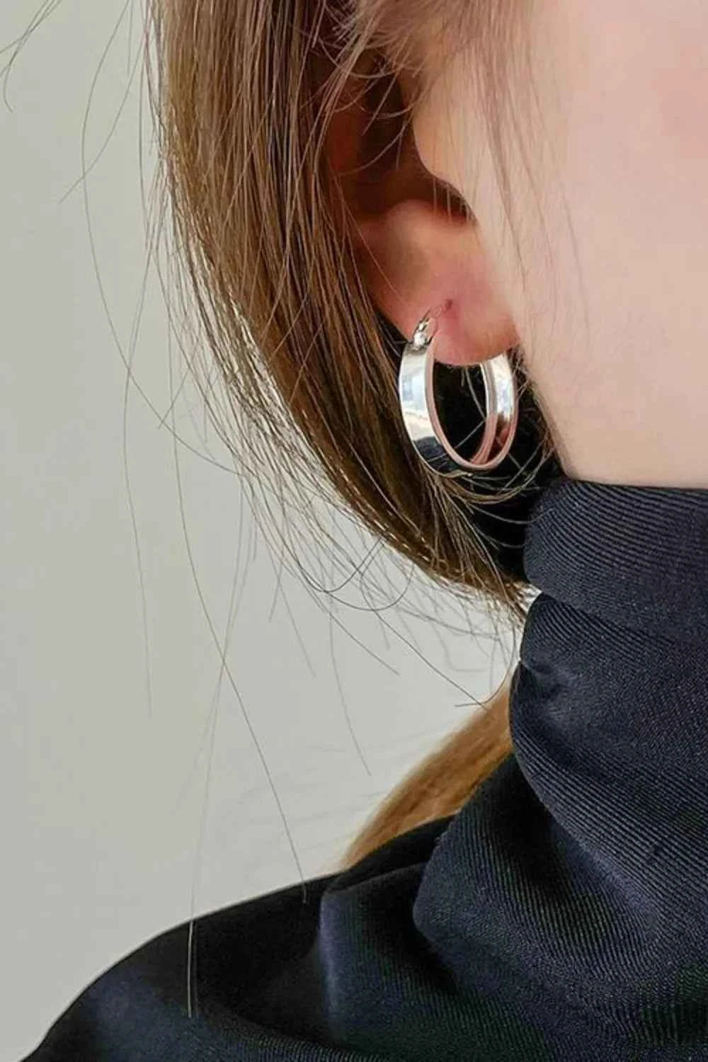 Gold-Plated Brass Huggie Earrings