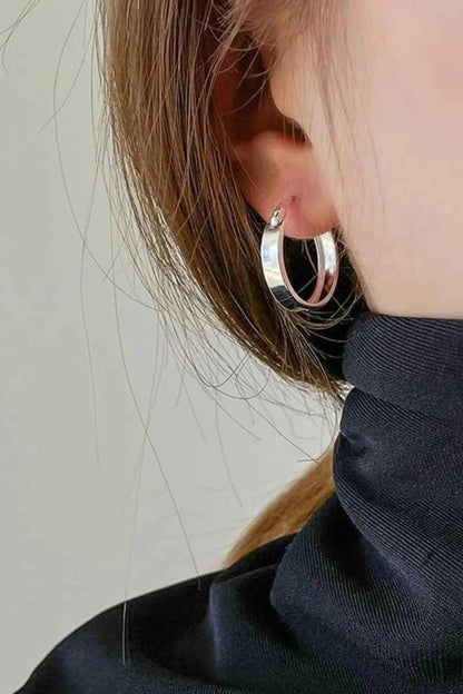 Gold-Plated Brass Huggie Earrings