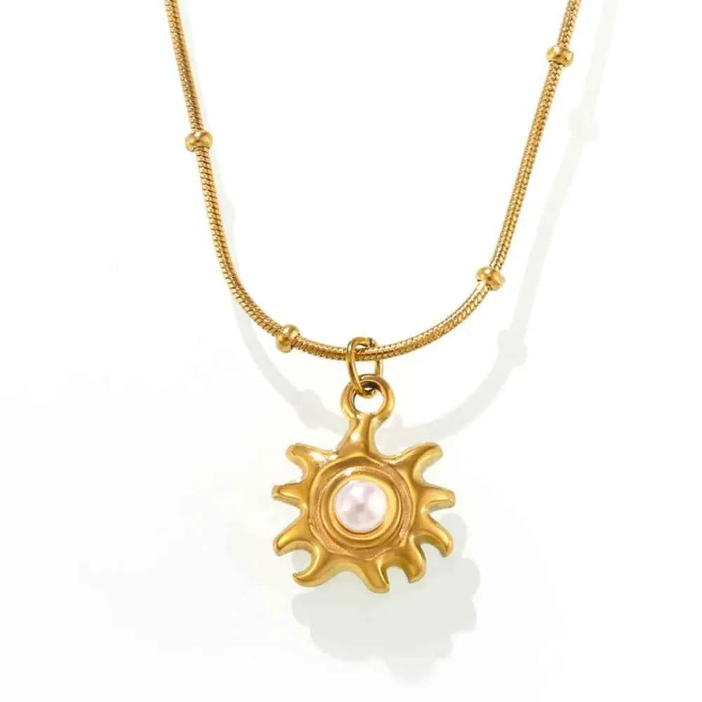 18K Gold-Plated Shell Pearl Necklace