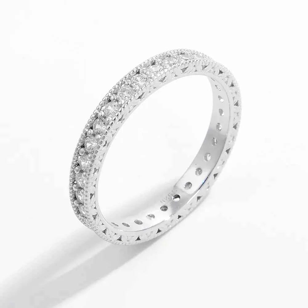 925 Sterling Silver Zircon Ring