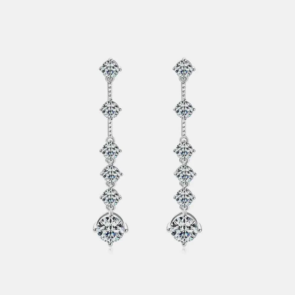 4 Carat Moissanite 925 Sterling Silver Earrings