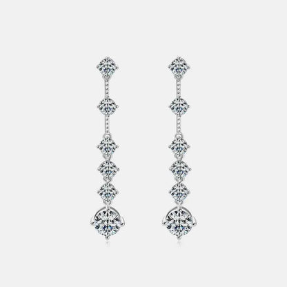 4 Carat Moissanite 925 Sterling Silver Earrings