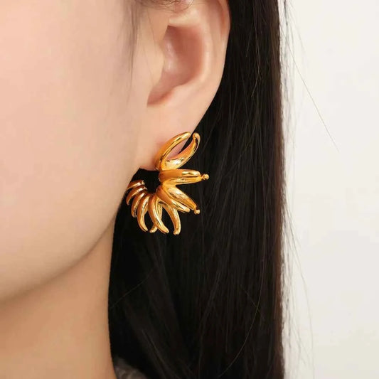 Titanium Steel Irregular Shape Earrings