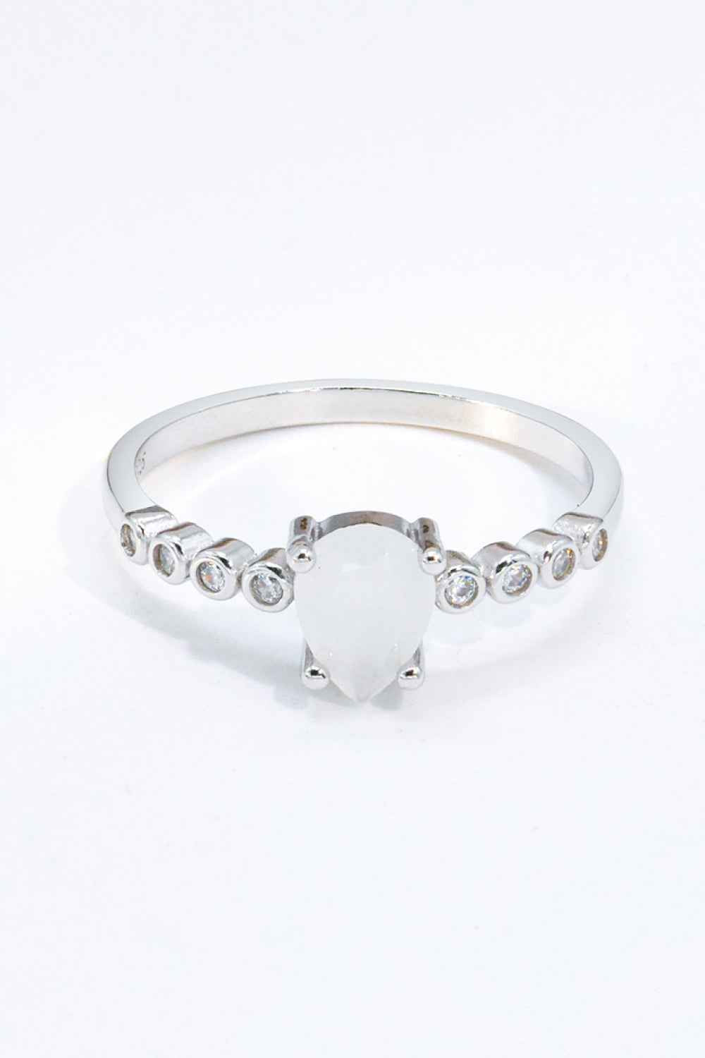 Teardrop Natural Moonstone Ring