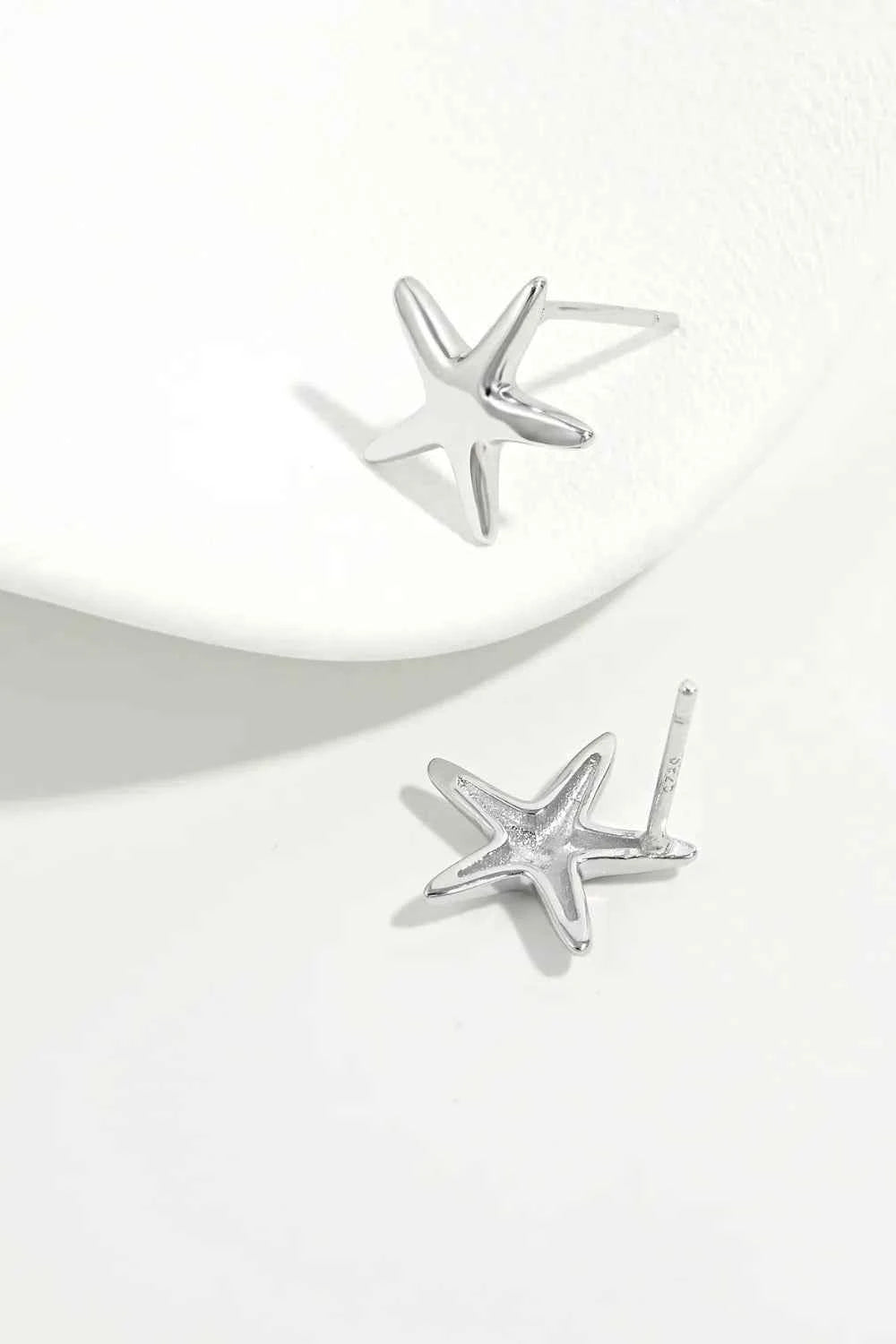 925 Sterling Silver Star Stud Earrings