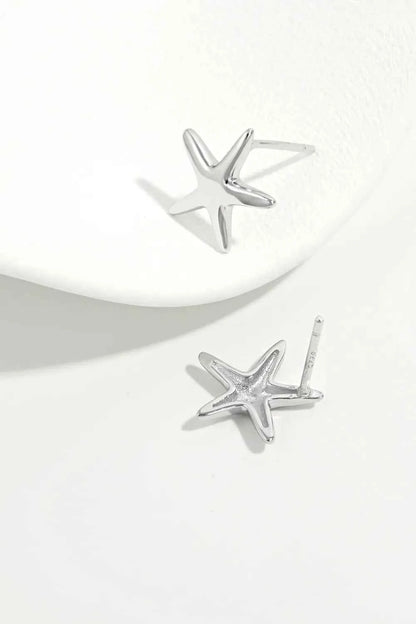 925 Sterling Silver Star Stud Earrings