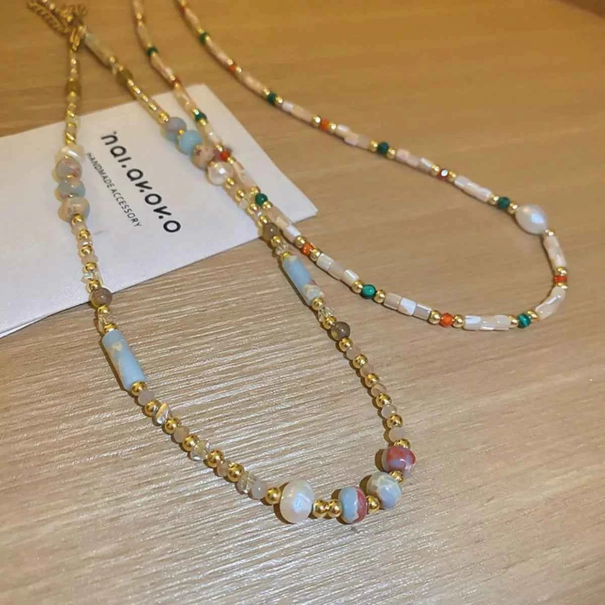 Alloy Pearl Beaded Necklace