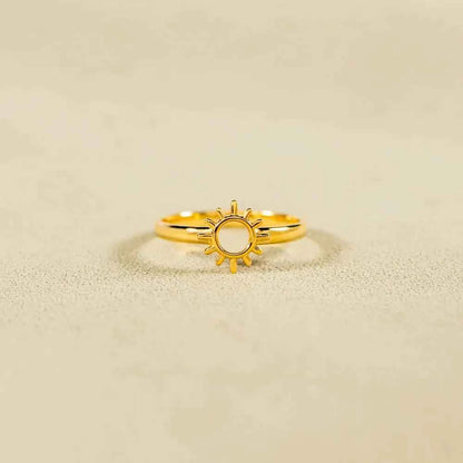 Sun Shape 18K Gold-Plated Ring