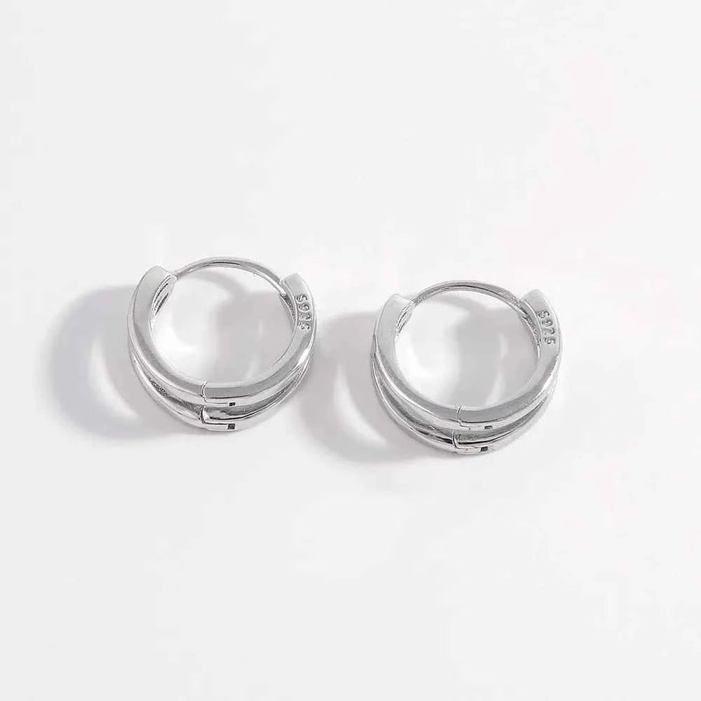 925 Sterling Silver Huggie Earrings