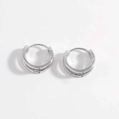 925 Sterling Silver Huggie Earrings