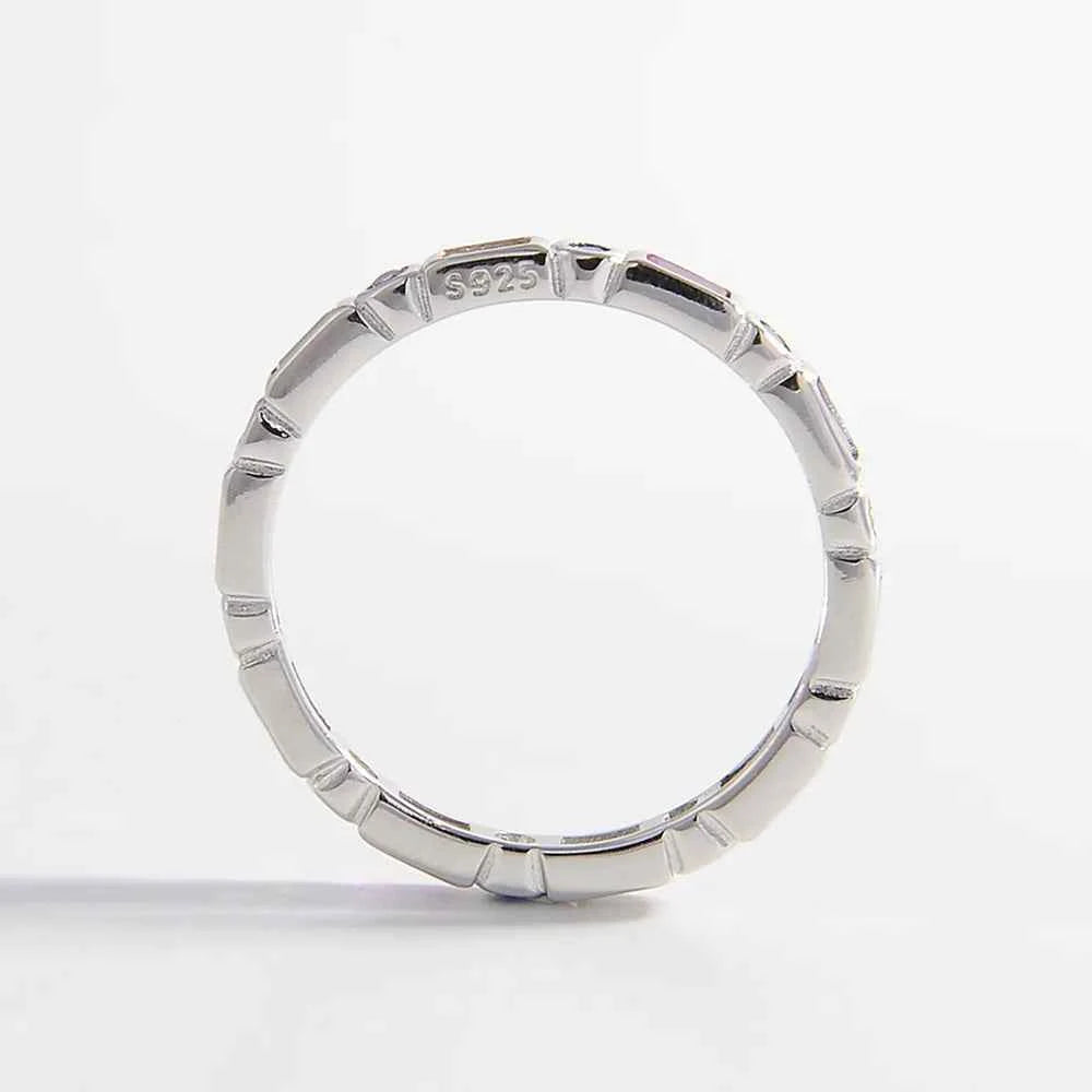 925 Sterling Silver Inlaid Zircon Ring