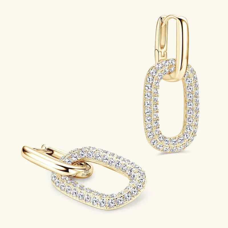 2.16 Carat Moissanite 925 Sterling Silver Earrings