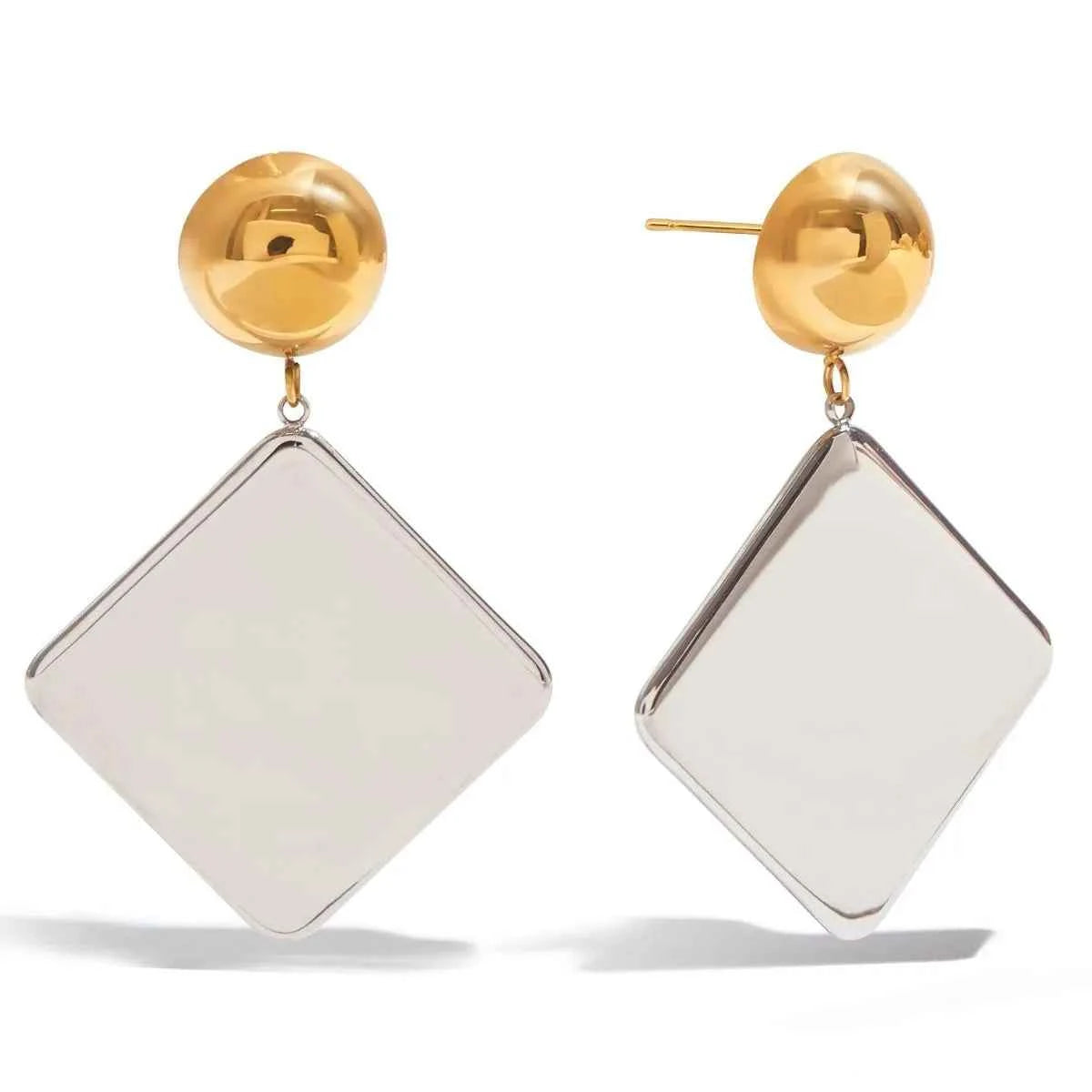 Square Shape Drop Earrings