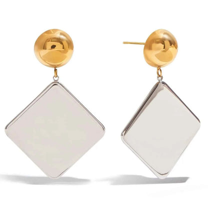 Square Shape Drop Earrings