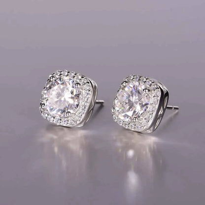 2.4 Carat Moissanite Stud Earrings