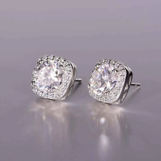 2.4 Carat Moissanite Stud Earrings