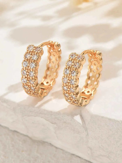Inland Zircon Hoop Earrings