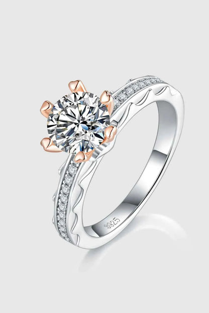 1 Carat Moissanite 925 Sterling Silver Ring