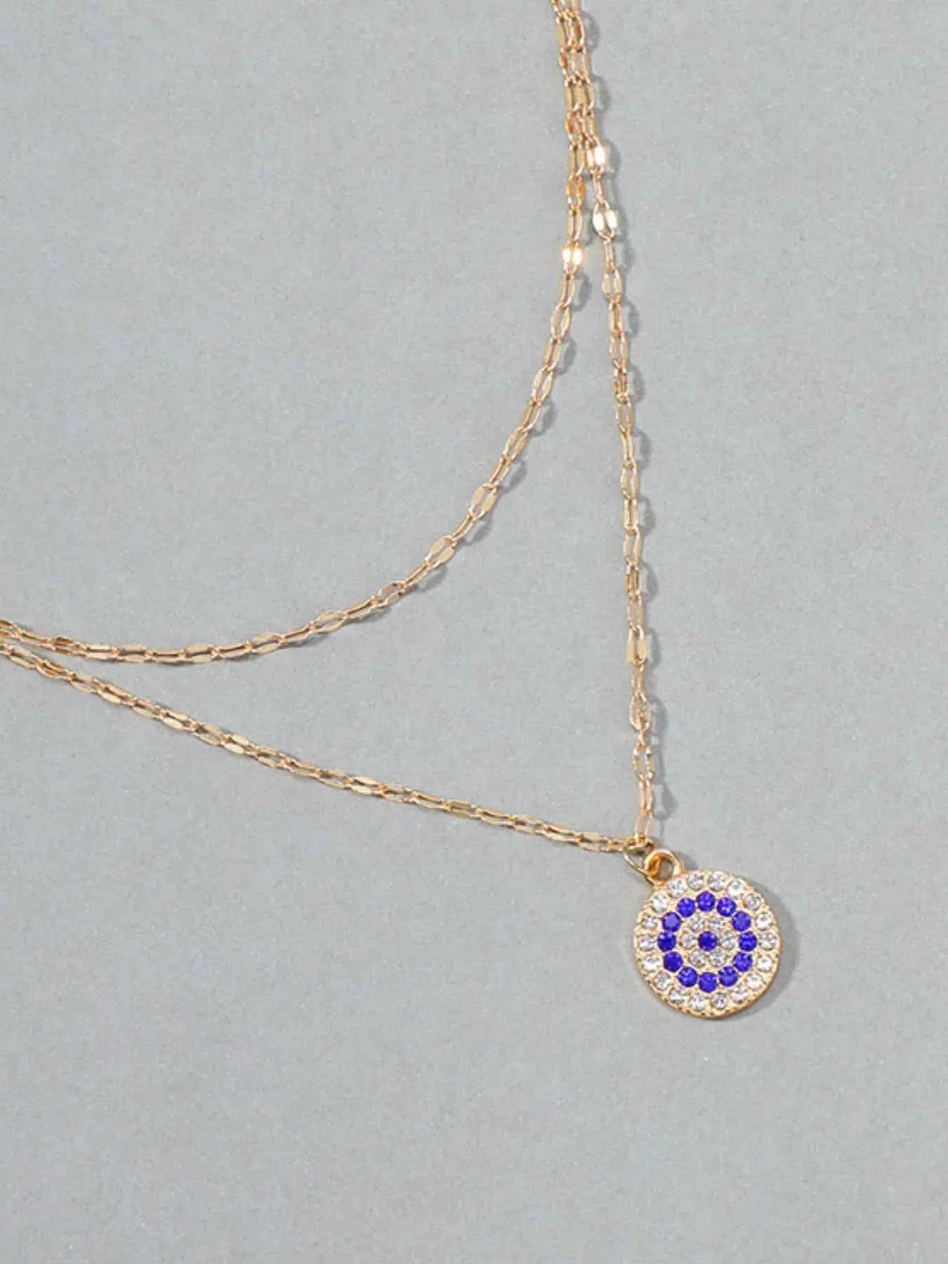 18K Gold-Plated Inlaid Zircon Layered Necklace