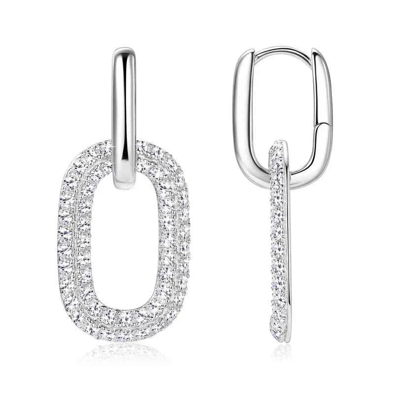 2.16 Carat Moissanite 925 Sterling Silver Earrings