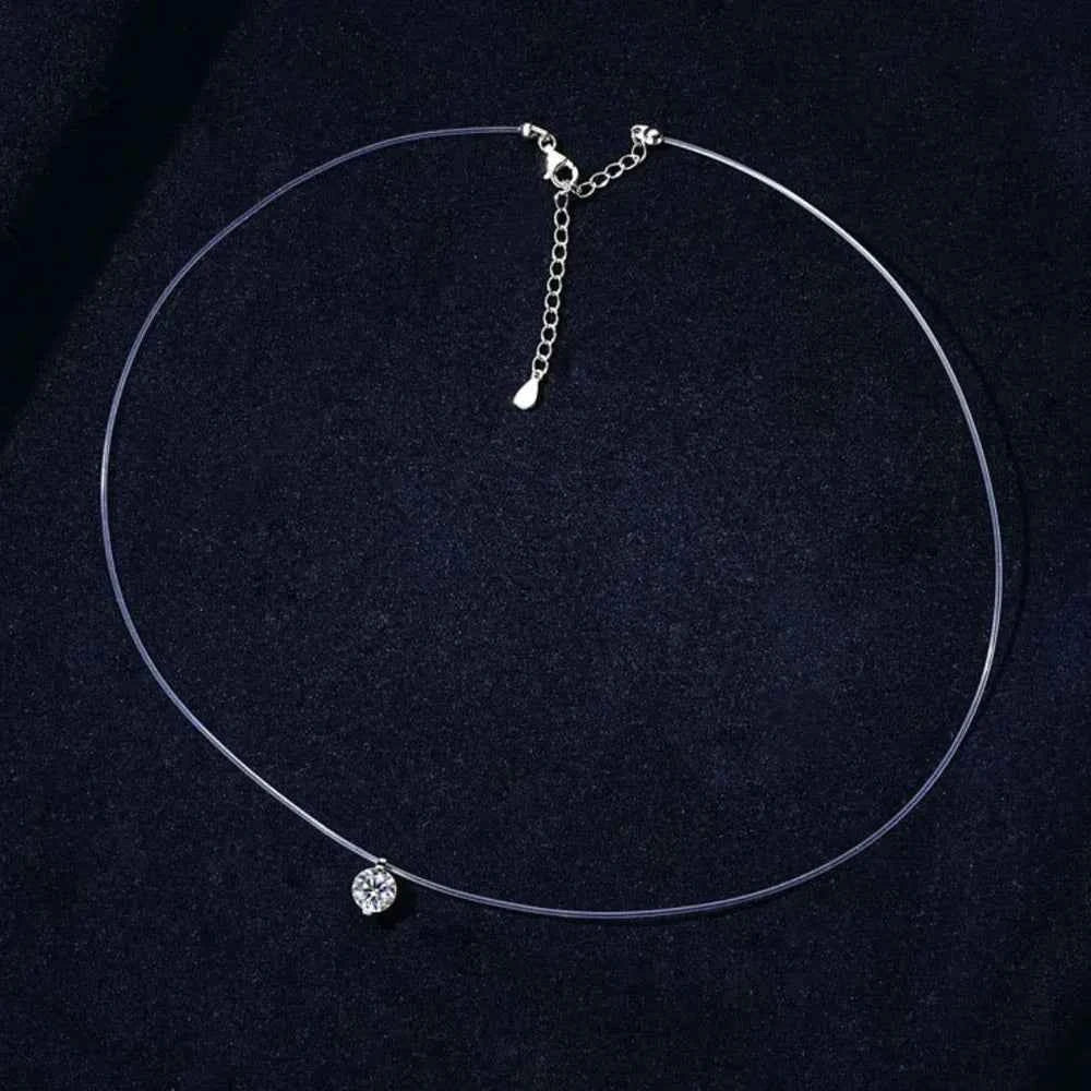 1 Carat Moissanite 925 Sterling Silver Necklace