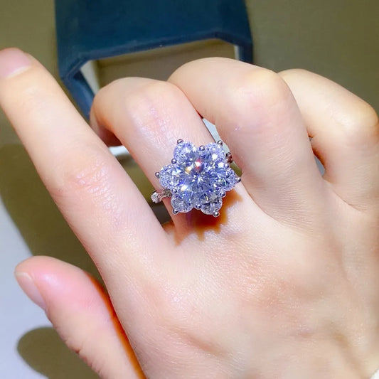 5 Carat Moissanite 925 Sterling Silver Ring - Mr. Gem & Company