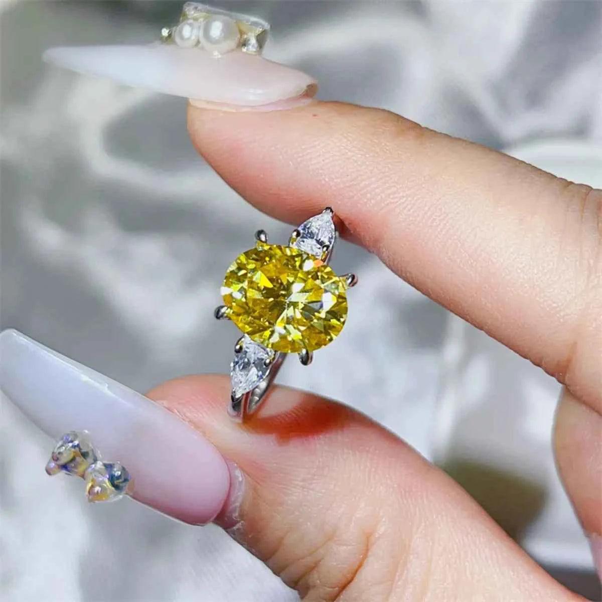 3 Carat Moissanite 925 Sterling Silver Ring