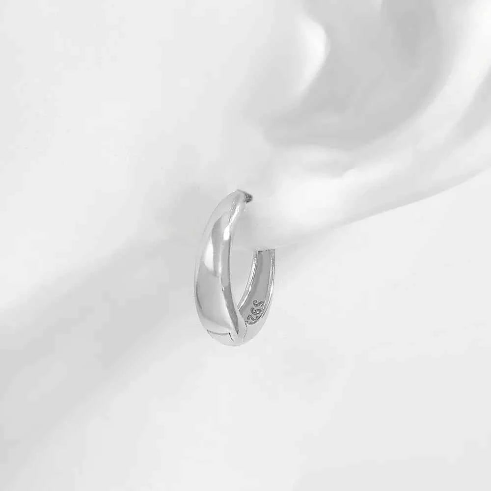 925 Sterling Silver Huggie Earrings