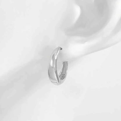 925 Sterling Silver Huggie Earrings